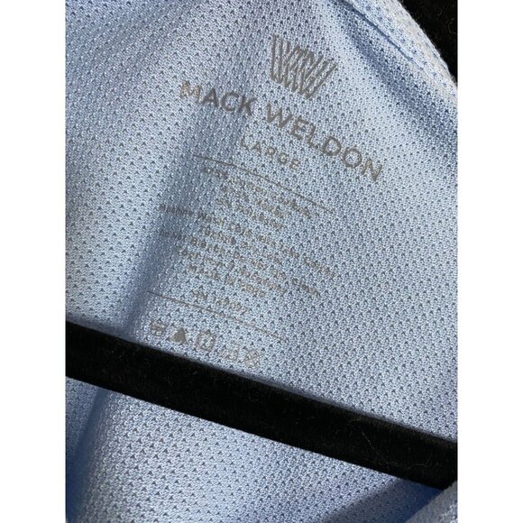 Mack Weldon Golf Polo Shirt Men size Large Blue performance Lightweight Short Sl - Picture 3 of 14